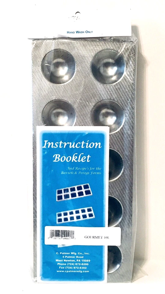 Square Ravioli Form w/Press Band -   Instructions - Makes 10 2 1/2” Ravioli - Image 2 of 3