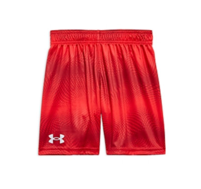 Under Armour Boys' Warp Boost Halftone Shorts Red Size 5 1338