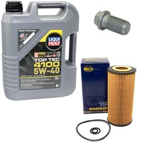 MotoröL Set 5W-40 5 Liter + ÖLfilter SH 4064 P + Schraube FüR Mercedes C-Klasse