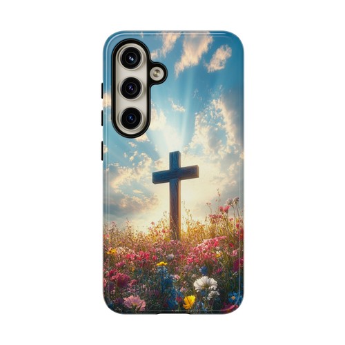 For iPhone | Samsung Galaxy | Pixel Phone Case - Cross Wildflower Sunrise - 第 167/256 張圖片