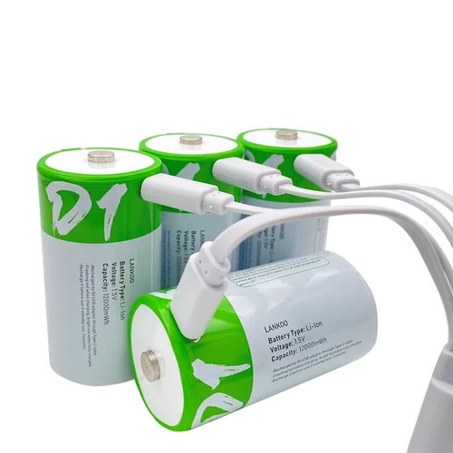 1-10PCS USB Rechargeable D Size Batteries LR20 1.5V 12000mWh w/ Type-C Cable - Picture 8 of 8
