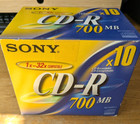 Sony CD-R With Jewel Cases - 10 pack, 700mb - New & Sealed