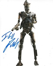 RIO HACKFORD SIGNED STAR WARS THE MANDALORIAN IG-11 8x10 SHOW PHOTO COA PROOF