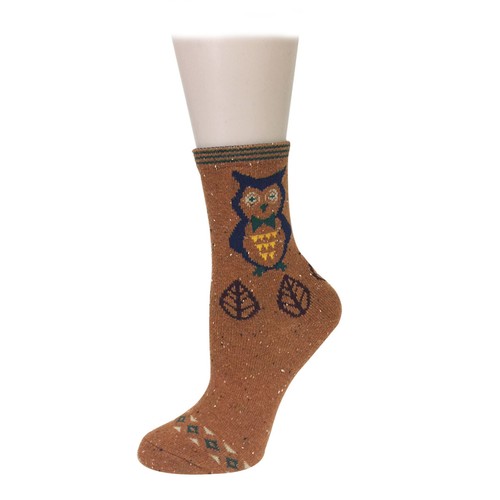 Wrapables Thick Wool Animal Design Crew Socks (Set of 6), Cat and Owl - Picture 5 of 7