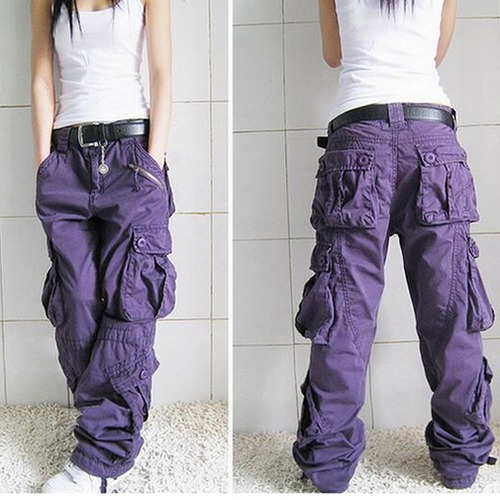Plus Size 5Colors Cargo Pants Lovers Fashion Hip Hop Loose Jeans