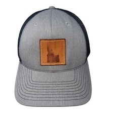 Richardson Snapback Trucker Hat Gray One Size Adjustable Mesh Back 6 Panel