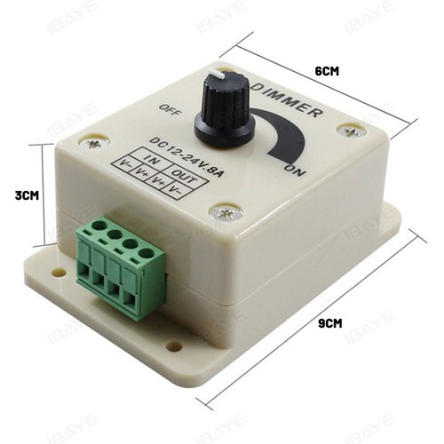 2 LED Dimmer PWM Regler 12/24V 8A DC Helligkeitsregler Licht Streifen Controller - Bild 4 von 10