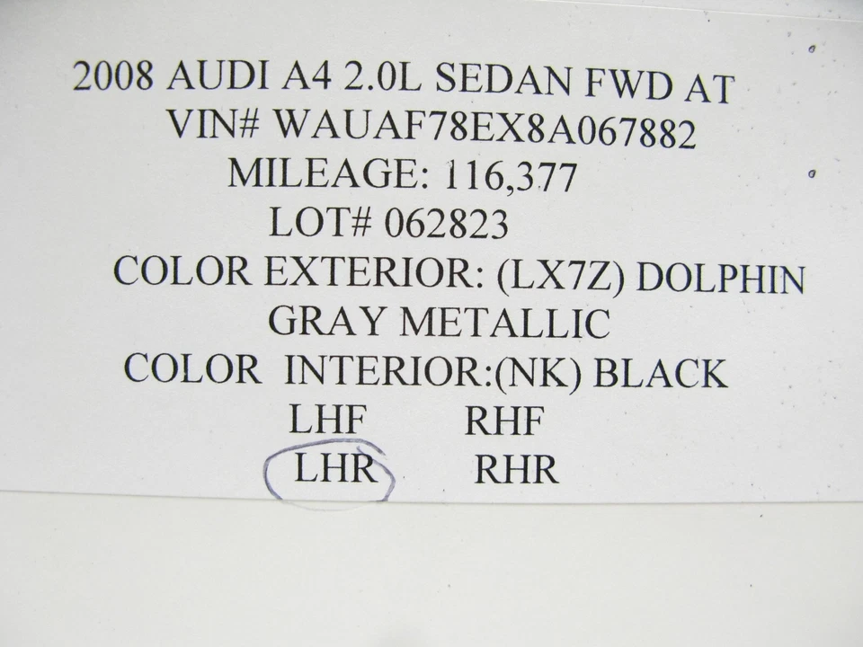 04-08 AUDI B7 A4 QUATTRO SEDÁN CRISTAL VENTANA IZQUIERDA CONDUCTOR TRASERO OEM 062823 Foto 3 de 3