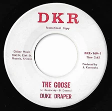 Duke Draper ‎– The Goose / Up And Out -  RARE 1965 AZ Funk SOUL PROMO 45 - EX!