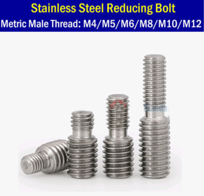 Double End Male Thread Bolt Screw Reducer Fitting Adapter M3 M4 M5 M6 M8 M10 M12