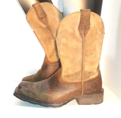 Ariat Rambler Tan Brown Square Toe Western Cowboy Boots  display picture 2