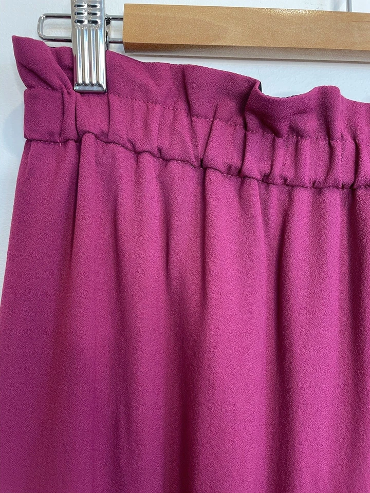 Emporio Armani Talla 42 10 Rosa Crepe Bolsa de Papel Cintura Falda Hecha en Italia Diseñador Foto 4 de 4