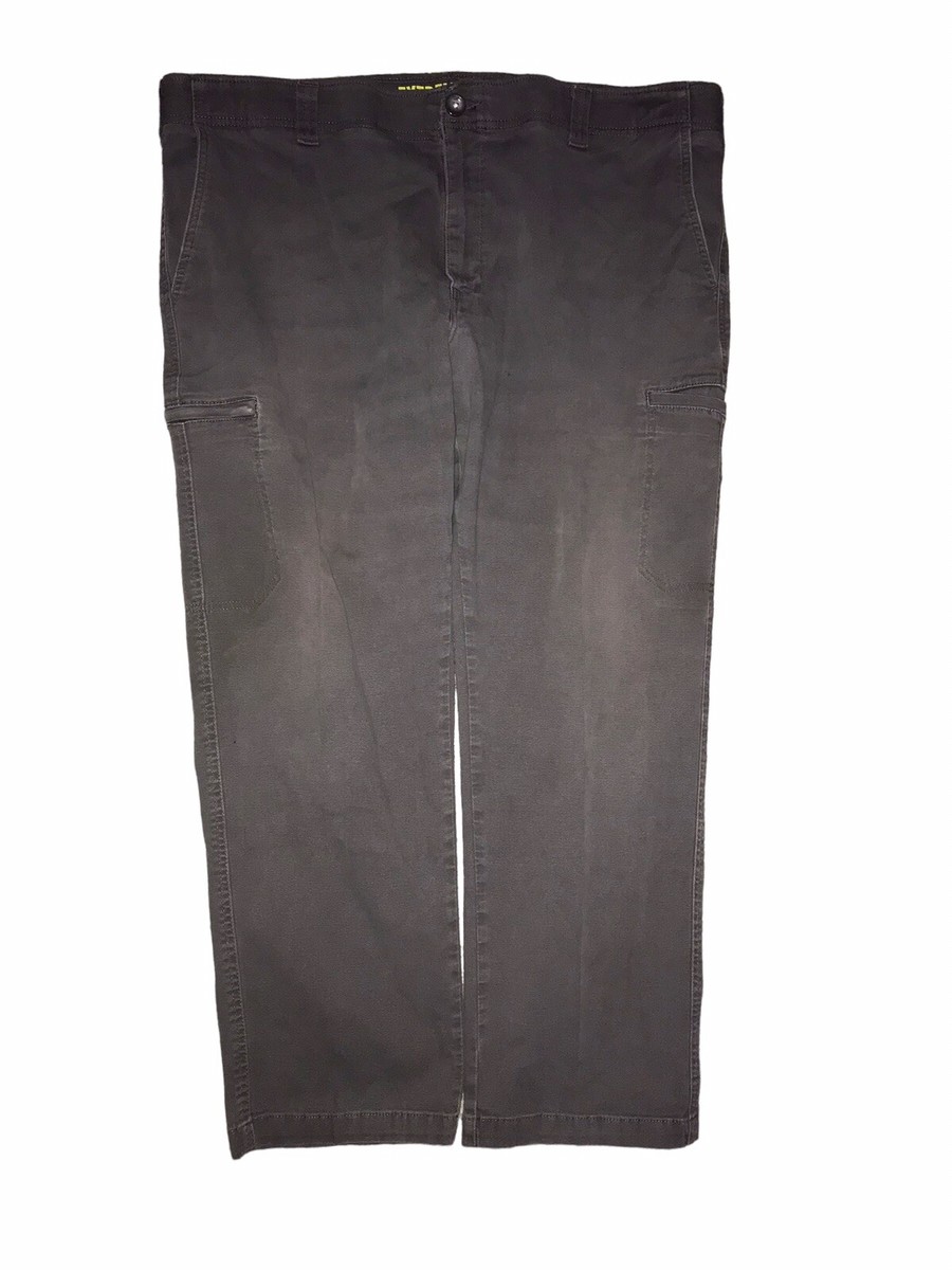 Lee Mens Gray Extreme Comfort Flat Front Straight Fit Pants Size