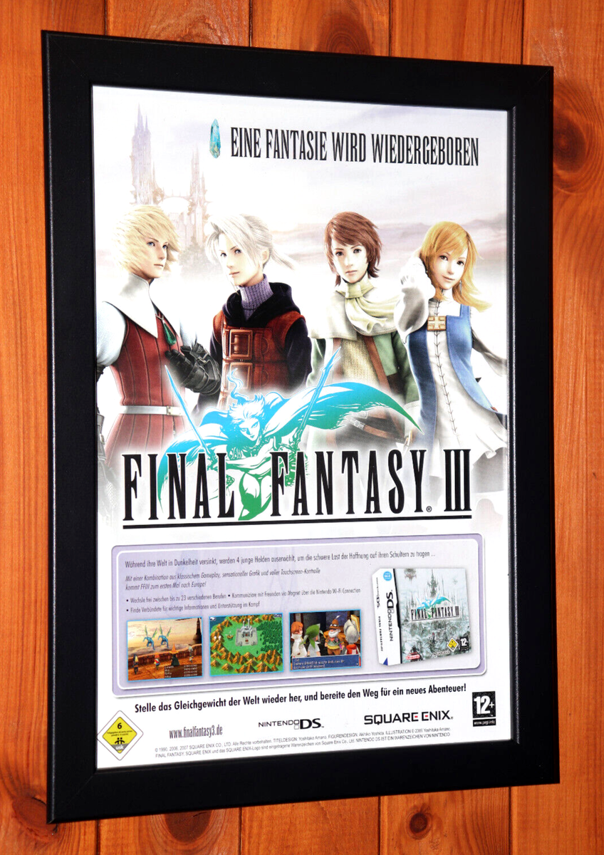 Final Fantasy III 3 Square Enix Nintendo DS Small Promo Poster