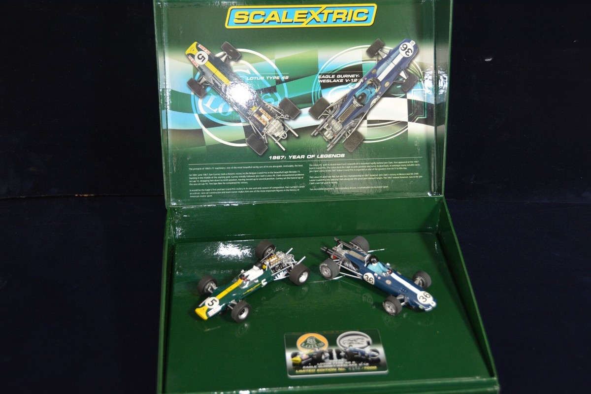 Scalextric 1/32 Jim Clark , Dan Gurney Eagle F1 set NEW Rare 1967