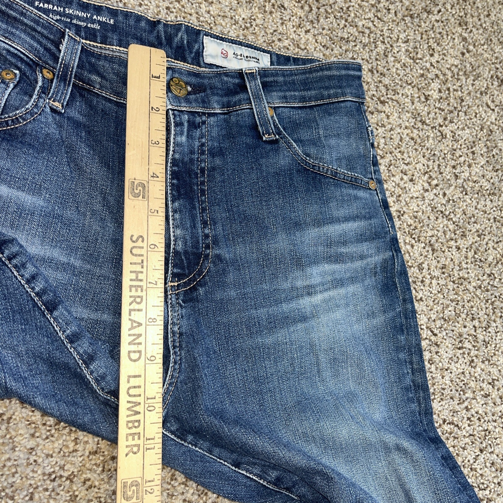 AG Adriano Goldschmied Jeans Womens 30 Farrah High Rise Skinny Ankle (30x29) - View 10