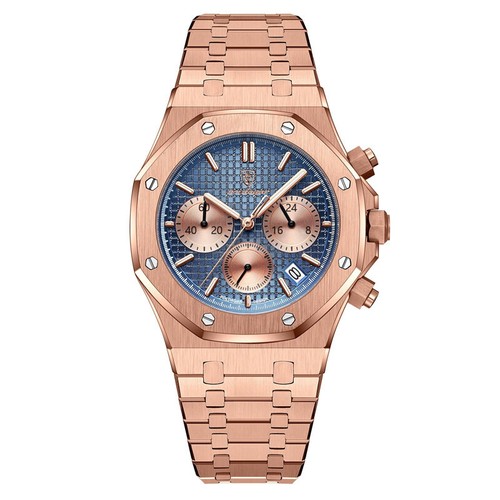 Mens Luxury Chronograph Quartz Wristwatch Business Waterproof Watch Luminous - Picture 13 of 28