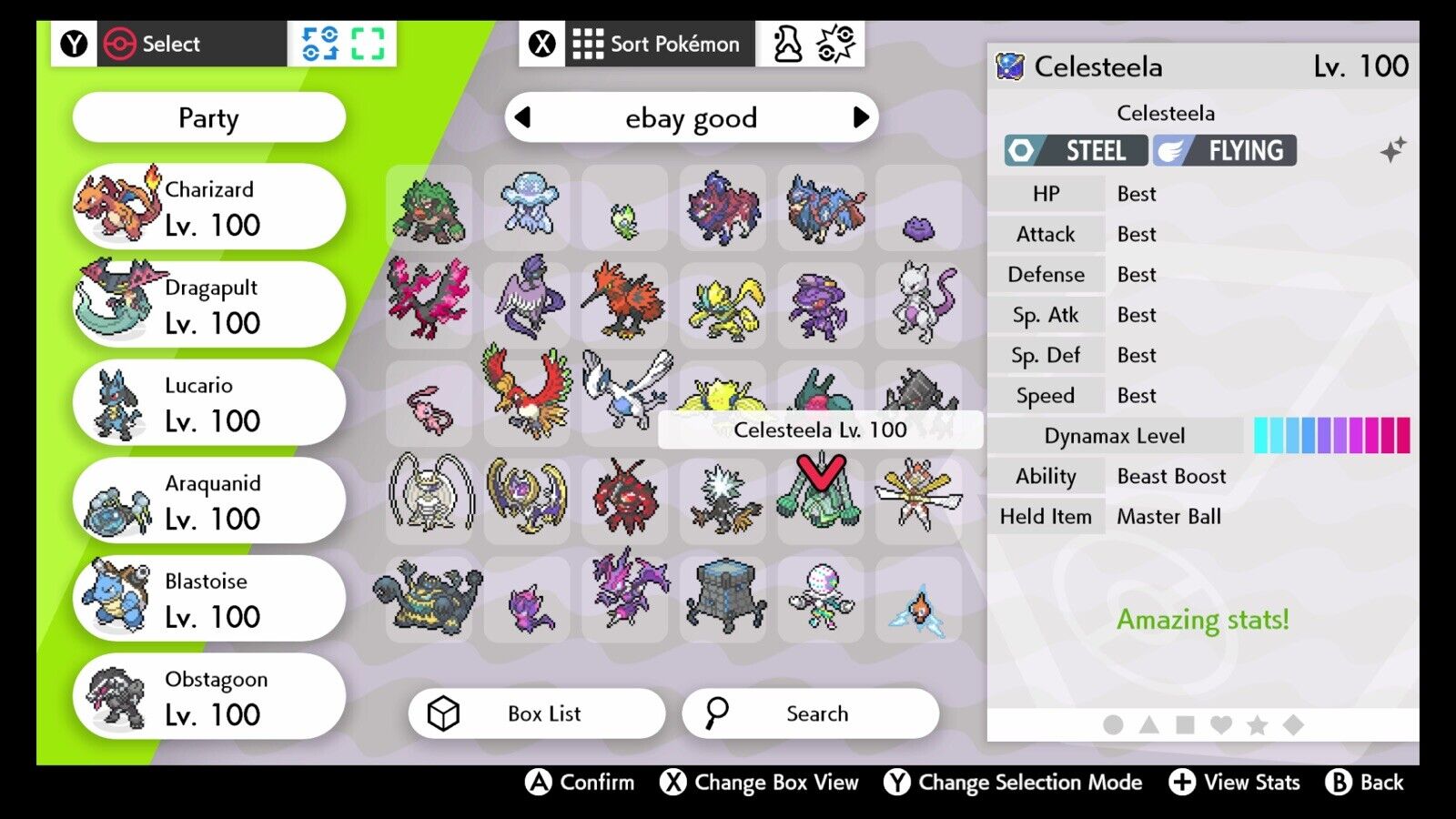 Shiny Celesteela 6IV Pokemon S/M US/UM Sword/shield Fast -  Sweden