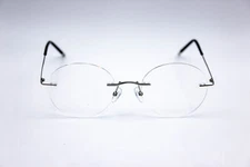 Ottoto Minimalist Silver/Black Rimless Eyeglasses Frames 35-001794 50-18-145