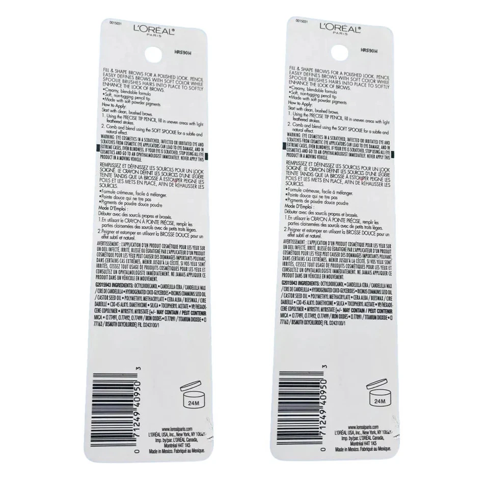 Упаковка из 2 L'Oreal Paris Age идеальный увеличительный карандаш для бровей, мягкий коричневый 202 - Изображение 3 из 4