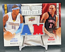 💥DUAL GAME-USED JERSEY💥 Carmelo Anthony Marion ALL STAR SP 2009-10 UD Nuggets