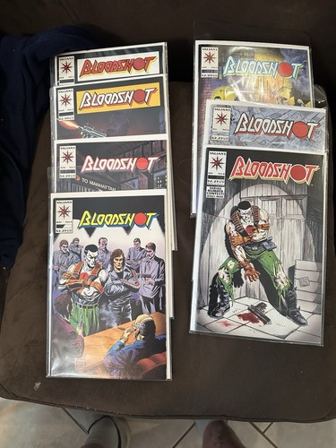 7 Bloodshot #1, 2,,3,4,5,6,8 (Valiant Comics Februar 1993) Sehr guter Erhaltungszustand/NM eingetütet mit Karton