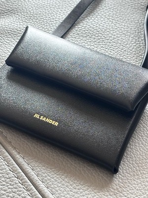 jil sander shoulder Leather Crossbody Bag Wallet