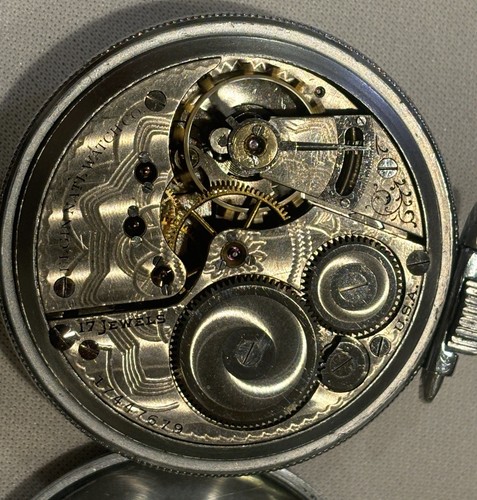ELGIN TASCHENUHRWERK 17 JEWELS 1914 LÄUFT - Bild 4 von 6