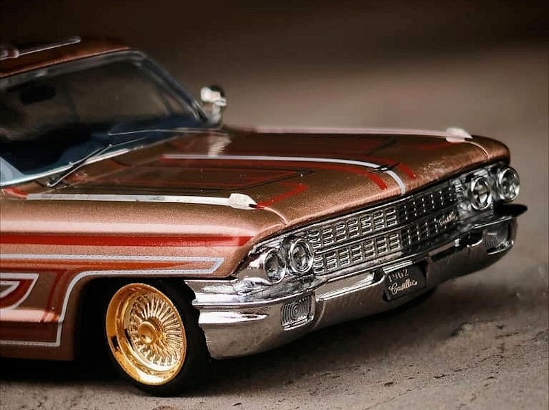 MK Miniatures 1:64 Lowriders Cadillac Deville - Brown Gold - HEC