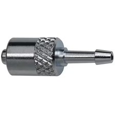 Luer Lock Barb Adapter, Male, Plated Brass, Silver, G503