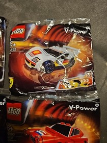 6x Lego Shell V Power Ferrari COMPLETE SET Retreat Polybag RED WHITE YELLOW BLACK