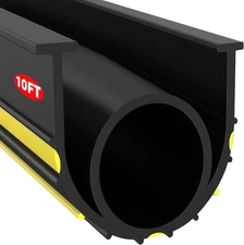 10FT Garage Door Bottom Rubber Seal Weather Stripping T-End Draft Stopper Yellow