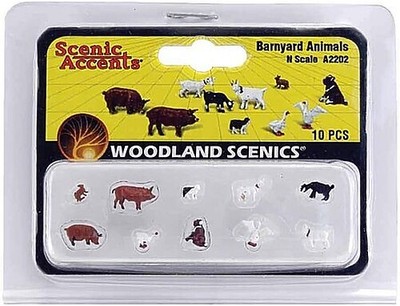 Woodland Barnyard Animals - N Scale Model Railroad Figure - #a2202