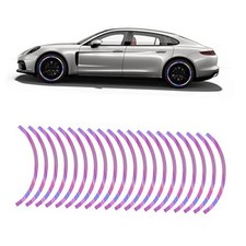 16PCS Reflective Wheel Rim Stripe Decals, 17-19 Inch 5.11x3.74 Gradient