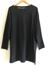 Uniqlo x Marimekko Tunic Long Sleeve Navy Räsymatto Pattern Medium Rare NWT