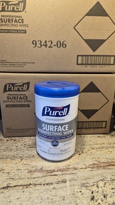 Purell Professional Surface Disinfecting Citrus Scent Wipes Box of 6