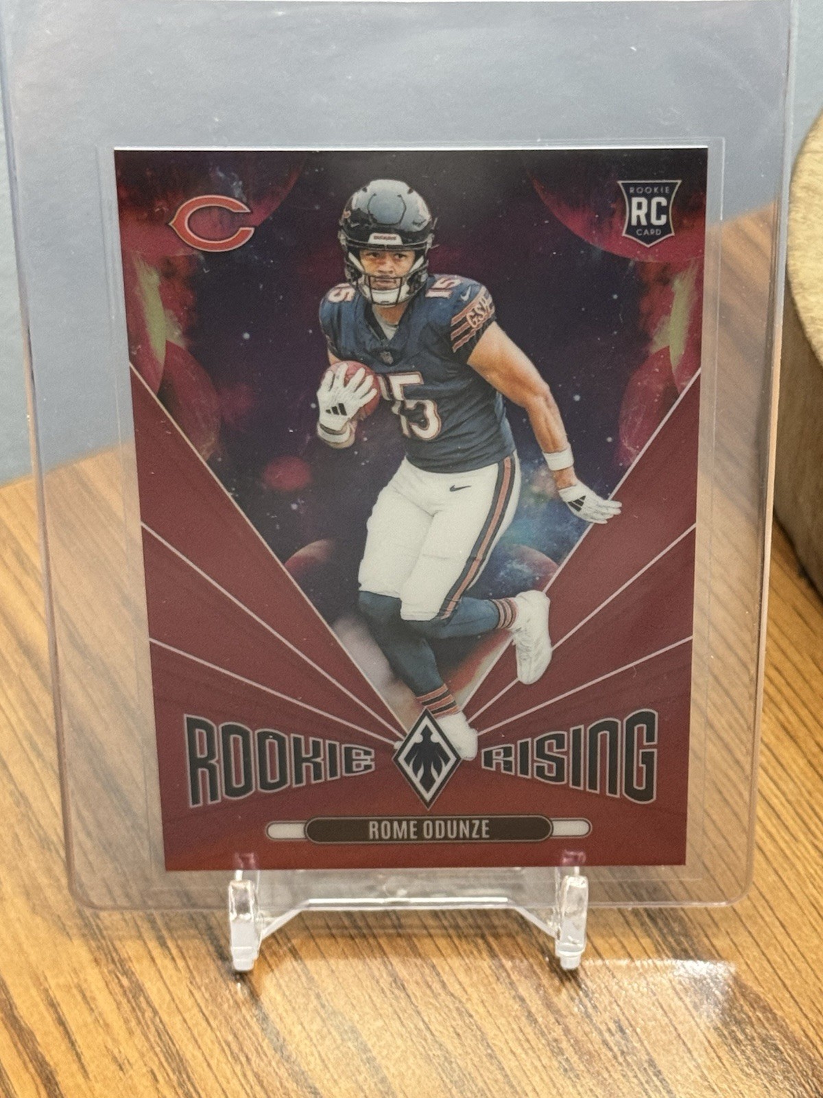 2024 Panini Phoenix Rome Odunze #RR-ROE Rookie Rising Red #/99 Chicago Bears
