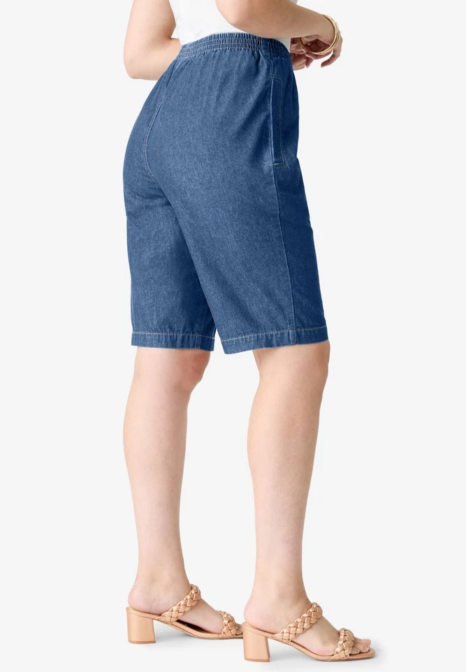Bermudas cortas para mujer Roaman talla grande fáciles de usar Foto 4 de 4