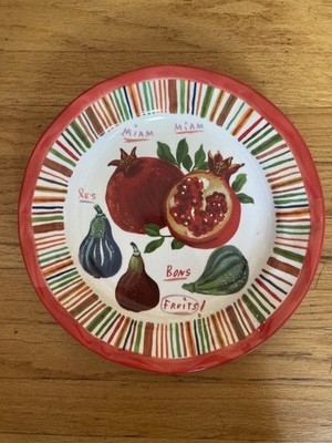 Anthropologie Nathalie Lete Pomegranate ''Miam Les Bons Fruits'' 10'' Dinner Plate