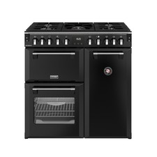 Image of Stoves Richmond 90cm Dual Fuel Range Cooker Black ST RCA RICH 90DF