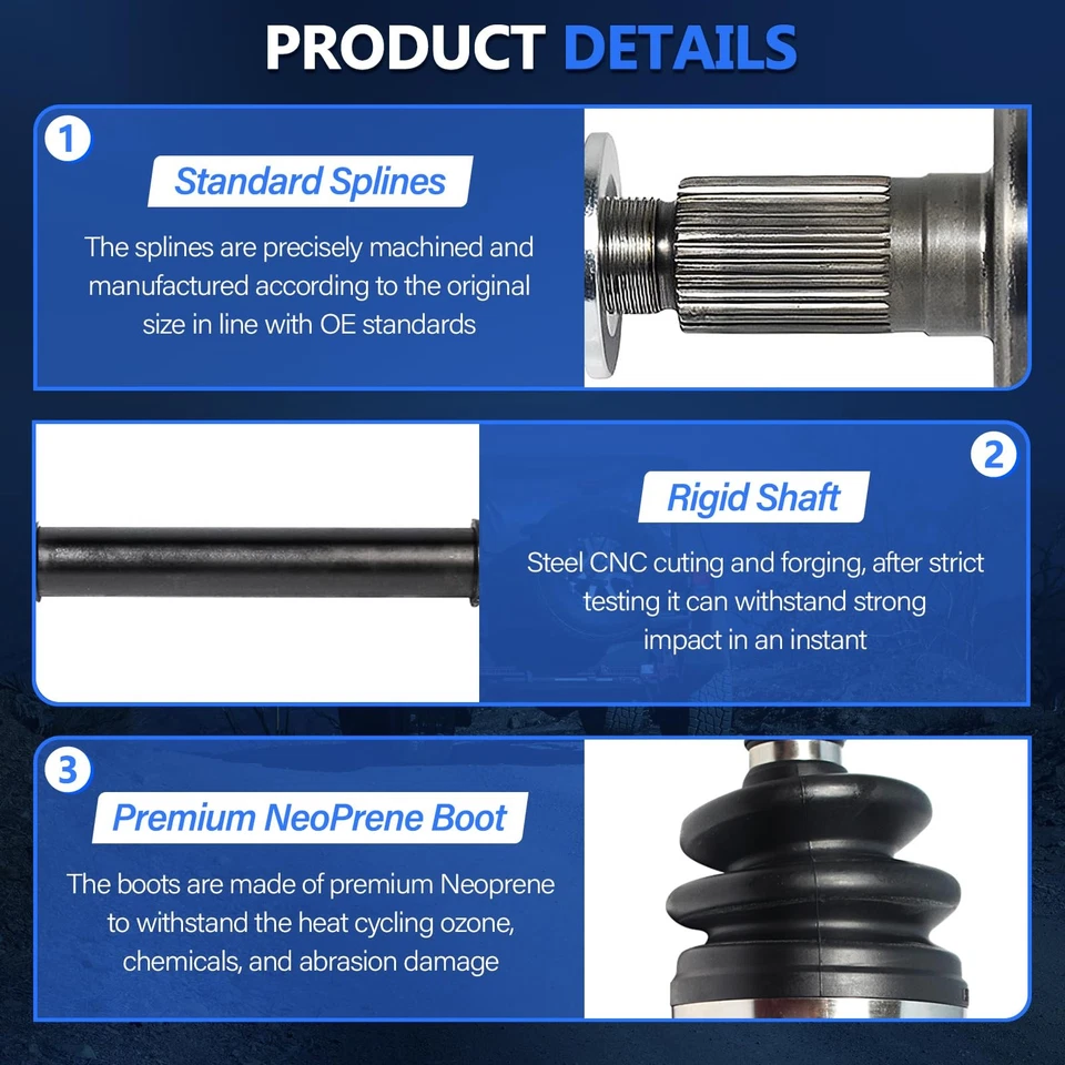 Maxfavor For 1990 1991 1992 1993 1994 Subaru Legacy AWD Only Rear Pair CV Axle - Image 3 of 4