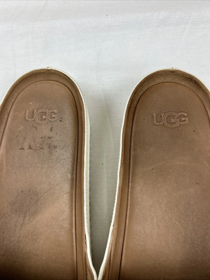 Mujer Blanco Charol UGG Zapatillas Slides Talla 10 Foto 3 de 4