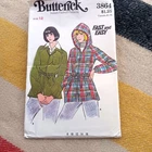 Vintage Butterick Sewing Pattern 3864 Misses Hooded Jacket Size 12 Cut