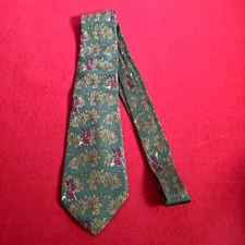 Ferragamo Green Grass Print Tie (Meinndo in Itari)