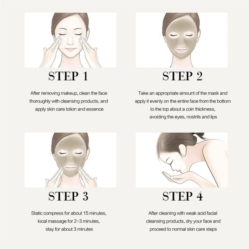 Dead Sea Mud Face Mask Body Purifying Acne Blackheads Oily Skin Deep Cleanse - Image 2 of 4