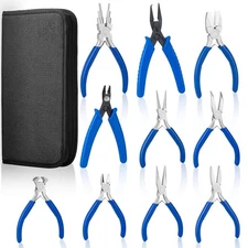 Shynek Jewelry Pliers, Set of 10 Professional Jewelry Making Pliers Tools for Cr