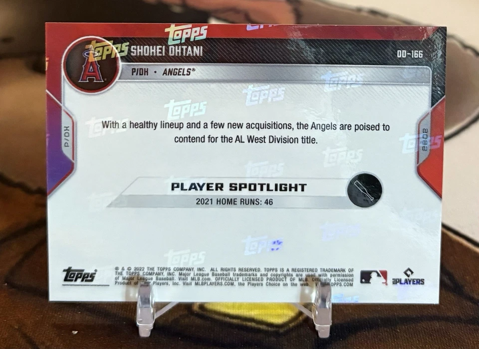 2022 Topps Now Road To Opening Day Shohei Ohtani Card OD-166 PR 1399 - Image 2 of 2