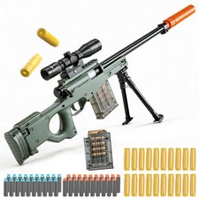Toy Sniper Rifle with Shell Ejection, Toy Blaster Foam Realistic Design for O...