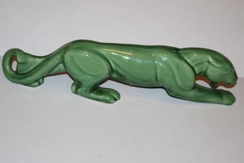 Vintage Haeger ? Stalking Ceramic Panther Sculpture 15” Excellent Condition MCM