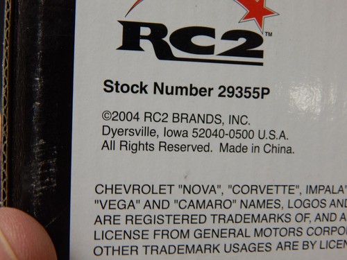 Ertl Legends NHRA 1/18 Warren Johnson 1972 VEGA Drag MIB Package Damage See Pics - Picture 7 of 7